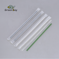 100% compostable and eco-friendly PLA Straws Colorful Wrapped and Unwrapped single use PLA Straws