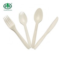 Disposable Biodegradable cornstarch eco-friendly fruit  salad dessert cake custom Forks 150mm Bulk