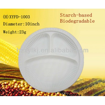 Biodegradable plastic plate with divider plastic plates & dishes