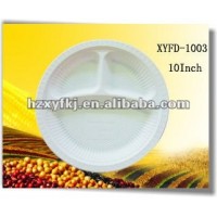 biodegradable compostable 10 inch three compartments plate