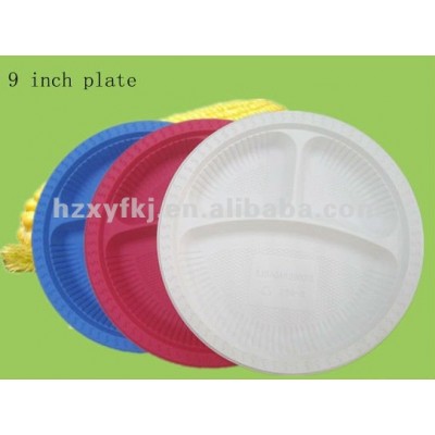 100% biodegradable disposable plastic dinner plate:XYFD-0903