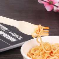 Disposable wooden fork wooden fork and spoon for cake dessert