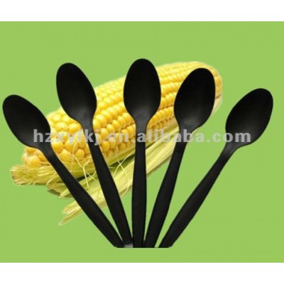 Compostable cornstarch Disposable plastic spoons :XYFS-02