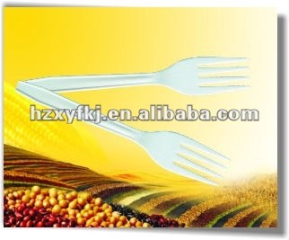 Biodegradable disposable corn starch fork