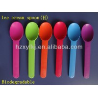 100% biodegradable disposable PLA ice cream spoons yogurt spoons