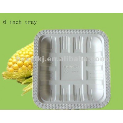 biodegradable corn starch disposable plastic food tray