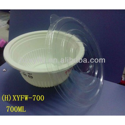 Biodegradable eco-friendly disposable plastic bowl with lid, printing bowl