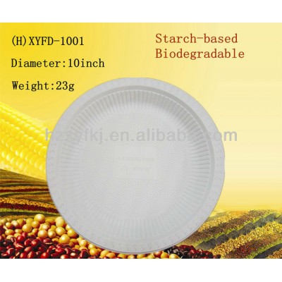 Biodegradable disposable 10inch plate with 3 compartments Bio tableware