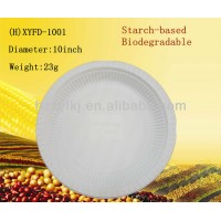 Biodegradable disposable 10inch plate with 3 compartments Bio tableware