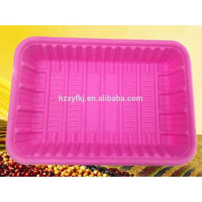 biodegradable disposable corn starch 8.5" inch food tray