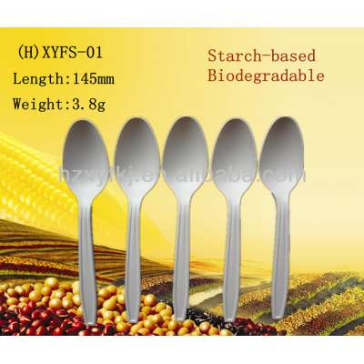 Biodegradable cornstarch disposable plastic spoons forks knife:XYFS-01