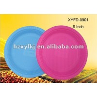 Biodegradable disposable eco-friendly 9 inch colorful organic plates