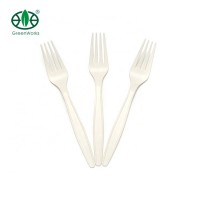 Eco-friendly Biodegradable cornstarch 7 inch Fork bulk cornstarch plastic biodegradable plastic fork for salad