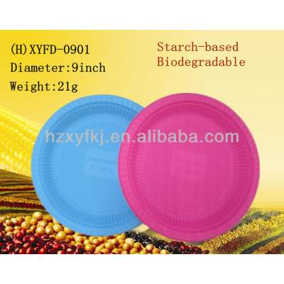 9 inch plate biodegradable disposable plastic dishes