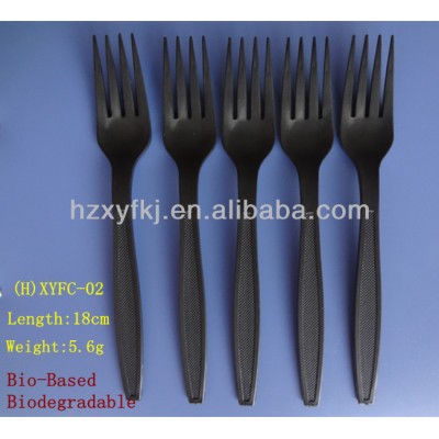 Black Heavy Duty Disposable Plastic fork:XYFC-02