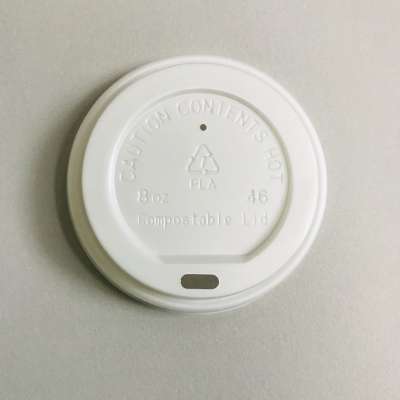 CPLA 100% Biodegradable and Compostable 80mm/90mm Lids of 6oz/8oz/12oz/16oz  Coffee Cup Lids